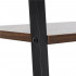 Etajera cu 4 rafturi, metal si MDF, stil industrial, 56x34x138 cm, maro inchis si negru [13]