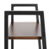 Etajera cu 4 rafturi, metal si MDF, stil industrial, 56x34x138 cm, maro inchis si negru [16]
