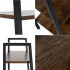 Etajera cu 4 rafturi, metal si MDF, stil industrial, 56x34x138 cm, maro inchis si negru [21]