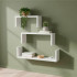 Set 3 rafturi de perete din MDF pentru decor si organizare, 30, 45 si 60 cm, alb [12]