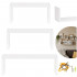 Set 3 rafturi de perete din MDF pentru decor si organizare, 30, 45 si 60 cm, alb [4]