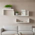Set 3 rafturi de perete din MDF pentru decor si organizare, 30, 45 si 60 cm, alb [11]