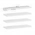 Set 4 rafturi supendate de perete, MDF cu suport metalic ingropat, 40x15 cm, alb [14]