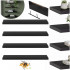 Set 4 rafturi supendate de perete, MDF cu suport metalic ingropat, 40x15 cm, negru [5]