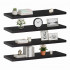 Set 4 rafturi supendate de perete, MDF cu suport metalic ingropat, 40x15 cm, negru [7]