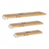 Set 3 rafturi plutitoare decorative de perete, din MDF cu suport metalic, 30, 45 si 60 cm, maro [15]