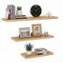 Set 3 rafturi plutitoare decorative de perete, din MDF cu suport metalic, 30, 45 si 60 cm, maro [5]