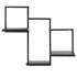 Raft de perete cu 3 polite din MDF si cadru metalic, 58x21x50 cm, negru [2]