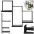 Raft de perete cu 3 polite din MDF si cadru metalic, 58x21x50 cm, negru [5]
