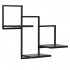 Raft de perete cu 3 polite din MDF si cadru metalic, 58x21x50 cm, negru [11]