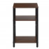 Noptiera cu 3 rafturi din PAL si cadru metalic, 35x31x59 cm, maro inchis [8]