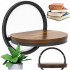 Raft de perete decorativ in stil industrial, cu polita din MDF si cadru metalic, ideal pentru expunerea cartilor, plantelor si accesoriilor in living, [2]