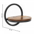 Raft de perete decorativ in stil industrial, cu polita din MDF si cadru metalic, ideal pentru expunerea cartilor, plantelor si accesoriilor in living, [15]