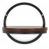 Raft de perete decorativ in stil industrial, cu polita din MDF si cadru metalic, ideal pentru expunerea cartilor, plantelor si accesoriilor in living, [8]