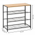 Raft multifunctional cu 2 polite si blat superior pentru depozitare, structura metalica rezistenta din otel si rafturi din MDF, picioare reglabile ant [21]