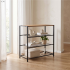 Raft multifunctional cu 2 polite si blat superior pentru depozitare, structura metalica rezistenta din otel si rafturi din MDF, picioare reglabile ant [6]