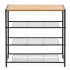 Raft multifunctional cu 2 polite si blat superior pentru depozitare, structura metalica rezistenta din otel si rafturi din MDF, picioare reglabile ant [9]