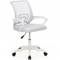 Scaun de birou ergonomic cu spatar din plasa mesh respirabila, sezut tapitat cu burete moale, cotiere pentru sustinere, baza metalica stabila cu 5 rot