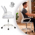Scaun de birou ergonomic cu spatar din plasa mesh respirabila, sezut tapitat cu burete moale, cotiere pentru sustinere, baza metalica stabila cu 5 rot [10]