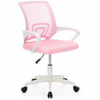 Scaun de birou ergonomic cu spatar din plasa mesh respirabila, sezut tapitat cu burete moale, cotiere pentru sustinere, baza metalica stabila cu 5 rot
