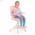 Scaun de birou ergonomic pentru copii, cu spatar din plasa respirabila, sezut tapitat cu burete de 6 cm, inaltime reglabila, cotiere rabatabile si sup [15]