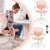 Scaun de birou ergonomic pentru copii, cu spatar din plasa respirabila, sezut tapitat cu burete de 6 cm, inaltime reglabila, cotiere rabatabile si sup [25]
