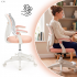 Scaun de birou ergonomic pentru copii, cu spatar din plasa respirabila, sezut tapitat cu burete de 6 cm, inaltime reglabila, cotiere rabatabile si sup [27]