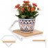 Suport de perete pentru ghiveci si plante decorative, cu polita din MDF si structura metalica rezistenta, montaj usor cu accesorii incluse, maxim 10 k [17]