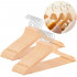 Set de 20 de umerase din lemn cu carlig rotativ 360°, 43x21 cm, maro [14]