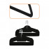 Set de 20 de umerase din velur cu carlig rotativ 360°, 45x23 cm, negru [5]
