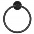 Suport metalic tip inel pentru prosop, inox cu finisaj mat, diametru 17 cm, accesorii montaj incluse, negru [2]