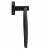 Suport metalic tip inel pentru prosop, inox cu finisaj mat, diametru 17 cm, accesorii montaj incluse, negru [11]
