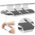 Set de 30 de umerase antiderapante pentru haine, din PE, cu carlig metalic rotativ, 41 cm, alb si gri [16]