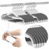 Set de 20 de umerase antiderapante pentru haine, din PE, cu carlig metalic rotativ, 41 cm, alb si gri [16]