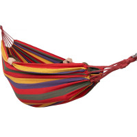 Hamac doua persoane, Sersimo, 100% Bumbac 200x150 cm, multicolor rosu