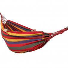 Hamac doua persoane, Sersimo, 100% Bumbac 200x150 cm, multicolor rosu