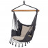 Hamac tip leagan suspendat pentru casa sau gradina HM43, gri inchis cu perne, 130x100cm, 150kg [12]