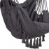 Hamac tip leagan suspendat pentru casa sau gradina HM45, gri inchis cu perne, 130x100cm, 150kg [15]
