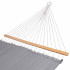 Hamac Dublu cu Bara Stabilizatoare din Lemn, HM55, Capacitate 250kg, 200x140cm, gri [9]