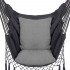Hamac tip leagan suspendat pentru casa sau gradina, gri cu perne, 130x100cm, 150kg [14]