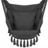 Hamac tip leagan suspendat pentru casa sau gradina, cu perne, 130x100cm, 150kg, gri inchis [15]