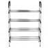Suport pentru pantofi, 4 rafturi, cadru metalic, 84x28x60cm, negru si argintiu [3]