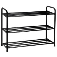 Pantofar metalic, 3 nivele, 62x26x66cm, negru Pantofar metalic, 3 nivele, 62x26x66cm, negru