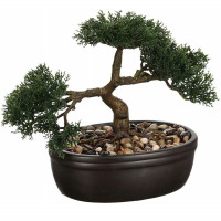 Bonsai artificial Atmosphera in ghiveci ceramic cu pietricele decorative, 23 cm, verde Bonsai artificial Atmosphera in ghiveci ceramic cu pietricele decorative, 23 cm, verde