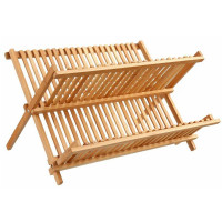 Suport vase pliabil 5Five Bambou, 42x35x25 cm, 2 niveluri, bambus natural, bej