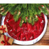 Covor decorativ pentru brad, din fetru matlasat, diametru 90 cm, rosu [2]