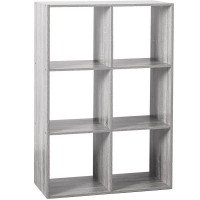 Etajera 5Five Mix n'Modul cu 6 compartimente, PAL, 68x32x101 cm, gri