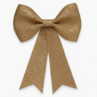 Fundita decorativa cu paiete pentru bradul de Craciun, 19x24 cm, auriu