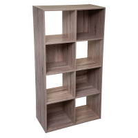 Biblioteca 5Five Mix n'Modul cu 8 compartimente, finisaj natural, 67x32x134 cm, bej