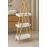 Etajera cu 3 rafturi 5Five Natureo, MDF si bambus, 30x18x82 cm, alb [3]
